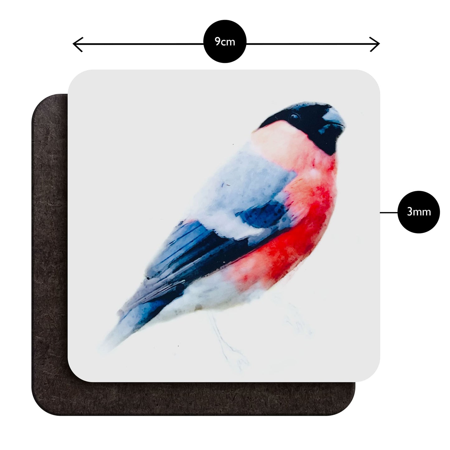 Bullfinch Bird Coffee Mug & Coaster Gift Set