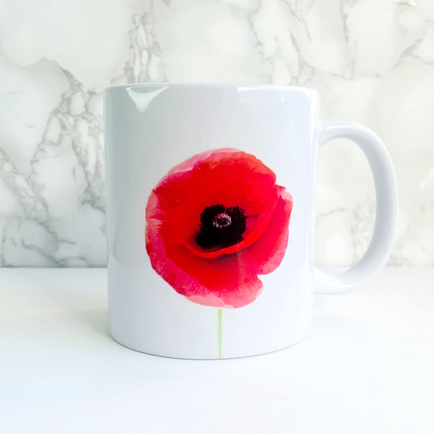 Red Poppy Art Coffee Mug